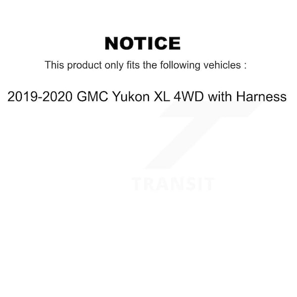 Front Wheel Hub Bearing Extra ABS Sensor Kit For 2019-2020 GMC Yukon XL 4WD With Harness